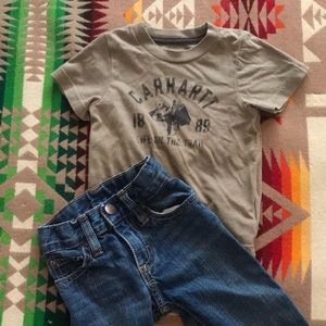 Carhartt and wrangler boys toddler outfit